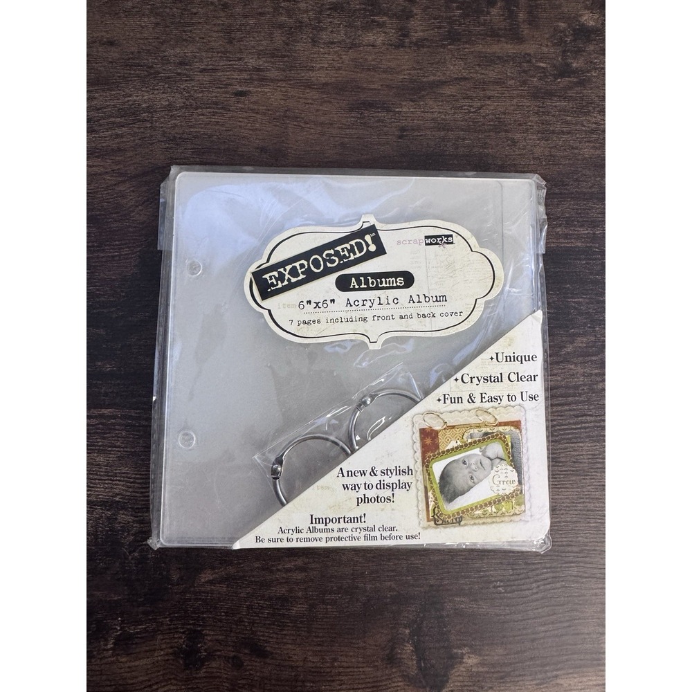 Scrapworks Exposed! 6x6 Clear Acrylic 7 Page Album Square Edge